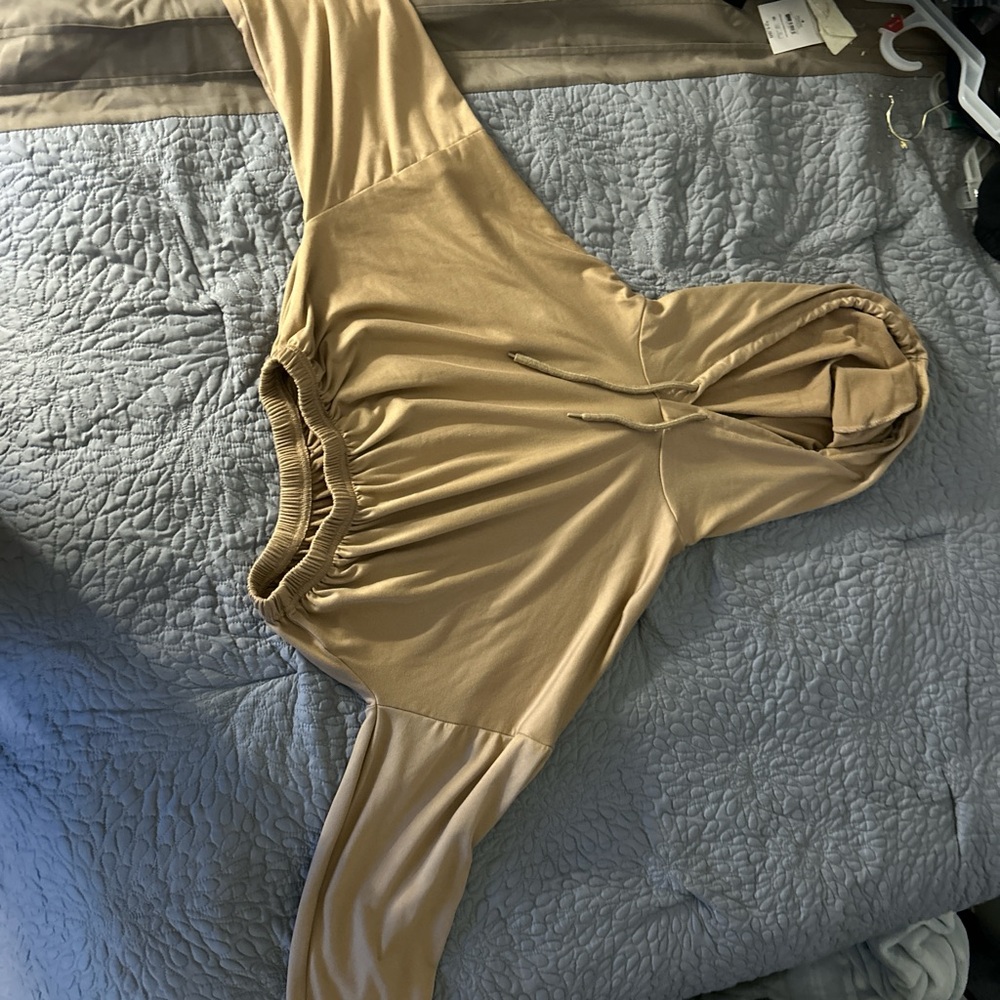 Charlotte Russe Tan Hoodie Sweater